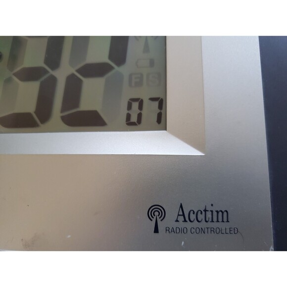 Acctim Digital Wall Desk Clock Radio Controlled Temperature Moon Phase FLAW - Picture 3 of 8